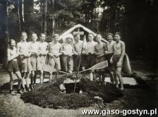 1458.Oboz gostynskiej III Druzyny Harcerskiej w Zelaznie (1932 r.)-zastep Czajek i Zeglarzy