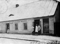 1460.Oberza Bronislawa Walewicza  przy Viehmarkt czyli Targowisku w Gostyniu (obecnie Plac Karola Marcinkowskiego), zdjecie wykonano przed 1914 r.