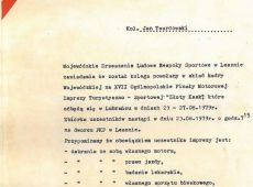 1476.Nominacja dla Jana Twardowskiego z LZS Kunowo do kadry wojewodzkiej na XVII Ogolnopolskie Finaly Motorowej Imprezy Turystyczno-Sportowej ZLOTY KASK (1979 r.)