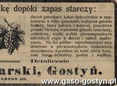 1477.Reklama z Oredownika Gostynskiego (1922 r.)