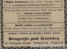 1478.Reklama z Oredownika Gostynskiego (1923 r.)