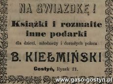 1482.Reklama z Oredownika Gostynskiego (1924 r.)