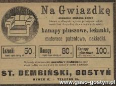 1485.Reklama z Oredownika Gostynskiego (1924 r.)