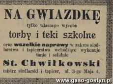 1486.Reklama z Oredownika Gostynskiego (1924 r.)