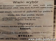 1537.Afisz - Wielki Bazar Przedgwiazdkowy polaczony z wystawa robot recznych zorganizowany w sali Hotelu Polonia przez Towarzystwo Czytelni Kobiet w Gostyniu (6-11 grudnia 1928 r.)