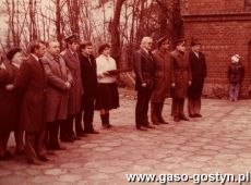 1547.Uroczystosc odsloniecia tablicy pamiatkowej na frontonie Szpitala w Marysinie upamietniajacej radziecki szpital polowy w 1945 roku (Piaski-Marysin, 4 listopada 1986 r.)