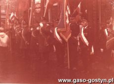 1549.Uroczystosc odsloniecia tablicy pamiatkowej na frontonie Szpitala w Marysinie upamietniajacej radziecki szpital polowy w 1945 roku (Piaski-Marysin, 4 listopada 1986 r.)