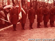 1550.Uroczystosc odsloniecia tablicy pamiatkowej na frontonie Szpitala w Marysinie upamietniajacej radziecki szpital polowy w 1945 roku (Piaski-Marysin, 4 listopada 1986 r.)
