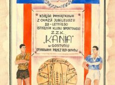 156.Pamiatkowa karta z Ksiegi Pamiatkowej wydanej z okazji 25-lecia Kani Gostyn (1948r.)