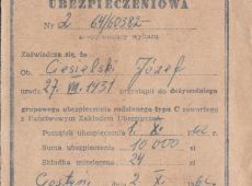 157. Legitymacja ubezpieczeniowa - Gostyn 1962r.