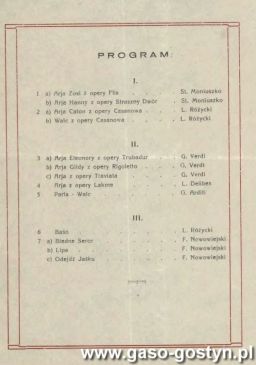 1575.Zaproszenie na koncert zorganizowany przez Towarzystwo Kultury i Sztuki Fredreum w Gostyniu (18 stycznia 1931 r.)