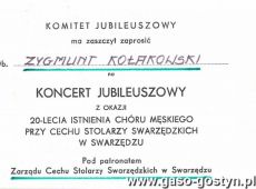 1586. Zaproszenie na jubileuszowy koncert