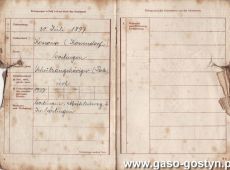 1595.Arbeitsbuch (ksiazka pracy) Marii Koniecznej (z domu Kubiak) z Gostynia