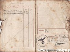 1596.Arbeitsbuch (ksiazka pracy) Marii Koniecznej (z domu Kubiak) z Gostynia
