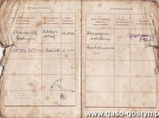 1597.Arbeitsbuch (ksiazka pracy) Marii Koniecznej (z domu Kubiak) z Gostynia