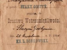 163.Bractwo Wstrzemiezliwosci - 1901r.