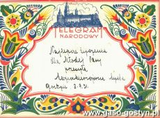 1642.Telegram slubny (Gostyn, 8 wrzesnia 1931 r.)