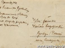 1643.Karta pocztowa wyslana do Gostynia (do Waclawa Lagodzinskiego) w czasie trwania I wojny swiatowej