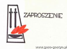 1652.Zaproszenie na Dzien Patrona w Szkole Podstawowej nr 1 im.Czarnego Legionu w Gostyniu (1979 r.)