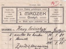 1693.Rachunek za szczotki do bruku i trzonek (1915 r.)