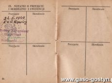 1706.Ksiazeczka wojskowa Grzegorza Niestrawskiego - syna Hipolita Niestrawksiego, burmistrza Gostynia w latach 1936-1939