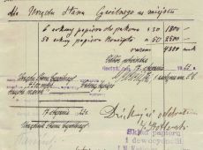 1726.Rachunek wystawiony w Skladzie papieru i dewocjonalii Kotlewskiego w Gostyniu (1923 r.)