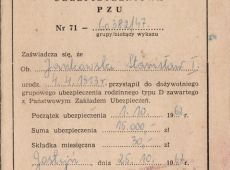 173.Legitymacja ubezpieczeniowa PZU 1969r.