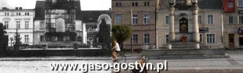 173.Pomnik Serca Jezusowego na gostynskim Rynku w 1930 r. i w 2015 r.