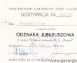175.Legitymacji odznaki jubileuszowej 50-lecie Kani Gostyn (1973 r.)