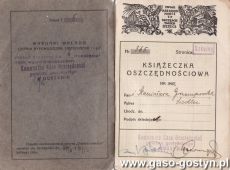 1801.Ksiazeczka oszczednosciowa Komunalnej Kasy Oszczednosci w Gostyniu (1939 r.)