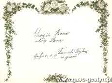 1812.Telegram slubny (Gostyn, 1931 r.)