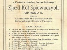 1814.Program Zjazdu Kol Spiewaczych Okregu X (Piaski, 20 czerwca 1937 r.)