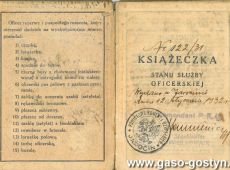 1860.Ksiazeczka wojskowa porucznika Jana Kurnatowskiego, ostatniego wlasciciela majatku Dusina