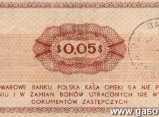 1901.Bon towarowy PeKaO o wartosci nominalnej US $ 0,05 (pieciu centow)