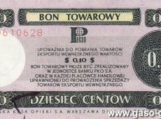 1902.Bon towarowy PeKaO o wartosci nominalnej US $ 0,10 (dziesieciu centow)