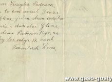 1913.Prosba Franciszka Dorsza ze Starego Gostynia dotyczaca zaplaty za wykonanie prac ziemnych przy remoncie domu proboszczowskiego w Starym Gostyniu (1913 r.)