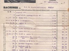 1915.Rachunek wystawiony w Fabryce Odziezy Meskiej i Dzieciecej  Sklad Sukna i Odziezy Tekstylnej A.W. Goldschmidt w Lesznie dla M. Niedzwiedzinskiej z Gostynia (Leszno, 10 pazdziernika 1928 r.)