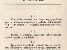 1921.Regulamin Towarzystwa Czytelni dla Kobiet w Gostyniu obowiazujacy do Walnego Zebrania, ktore odbylo sie 30 maja 1927 roku