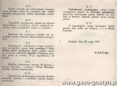 1922.Regulamin Towarzystwa Czytelni dla Kobiet w Gostyniu obowiazujacy do Walnego Zebrania, ktore odbylo sie 30 maja 1927 roku