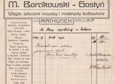 1928.Rachunek dla Kasy Szpitalnej w Gostyniu (1 grudnia 1919 r.)