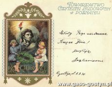 1935. Telegram slubny (Gostyn, 1931 r.)