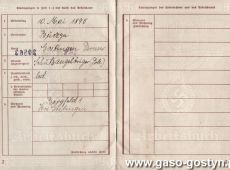 1956.Artbeitsbuch (ksiazeczka pracy) Kazimierza Nowaka z Dusiny (niem. Bergfeld)