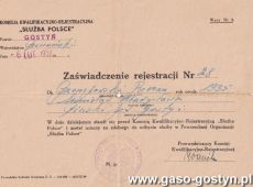1961.Zaswiadczenie o zdolnosci do odbycia sluzby w Powszechnej Organizacji SLUZBA POLSCE (6 lutego 1952 r.)