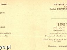 1970.Zaproszenie na Jubileuszowy Zlot Harcerski z okazji 70 lat harcerstwa w Krobi (21-22 maja 1983 r.)