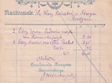 1988.Rachunek z 1890 roku wystawiony przez Drukarnie Kuryera Poznanskiego