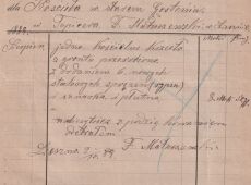1991.Rachunek dla kosciola w Starym Gostyniu wystawiony 1 pazdziernika 1889 roku przez tapicera Matuszewskiego z Leszna