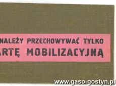 2010.Eui, w ktorym jest przechowywane zaswiadczenie mobilizacyjne porucznika artylerii rezerwy Jana Kurnatowskiego z Dusiny