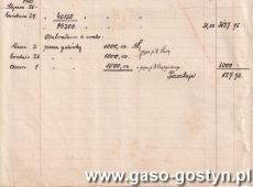 2015.Rachunek wystawiony w cegielni Wincentego Dabinskiego w Gostyniu za cegly na rozbudowe kosciola parafialnego w Starym Gostyniu (23 czerwca 1910 r.)