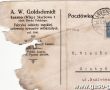 2016.Karta pocztowa wyslana z fabryki odziezy meskiej A.W. Goldschmidt z Leszna do Marii Niedzwiedzinskiej w Gostyniu (10 lutego 1931 r.)