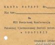2022.Karta wstepu na VII Powiatowa Konferencje Polskiej Zjednoczonej Partii Robotniczej w Gostyniu (grudzien 1956 r.)